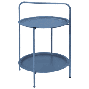 Bakkebord i blå Ø50 H66 cm