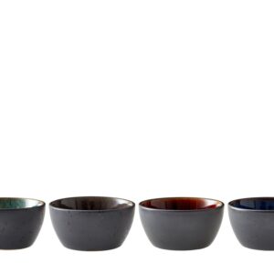 Bitz skål Ø12 cm 4 stk sort ass. blå/grøn/amber/grå