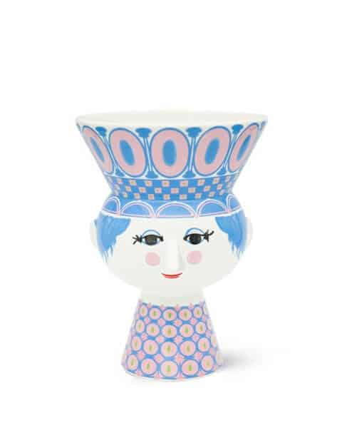 Bjørn Wiinblad Carmen Vase H20 cm blå