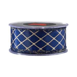 Davenport tekstilbånd blå tern 9 m