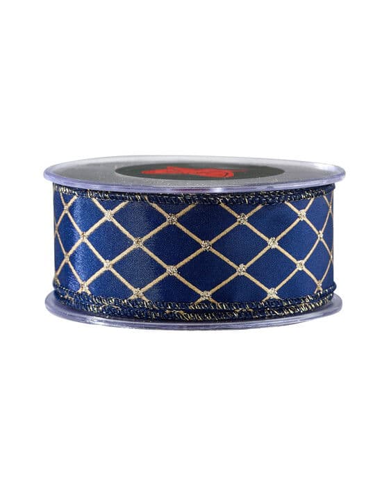 Davenport tekstilbånd blå tern 9 m