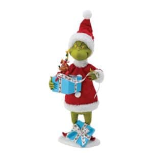 Disney Grinch med blå gave og Max H31 cm figur