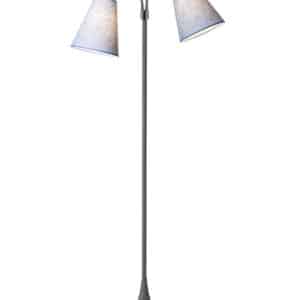 Fodgænger Gulvlampe grå m/blå nistret skærme