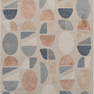 Gulvtæppe Loomery Savannah 160 x 230 cm blå/grøn polyester 6 cm luv anti-slip belægning maskinvaskbart