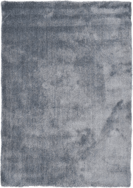 Gulvtæppe Loomery Shadow 160x230 cm sølv-blå polyesterfløjl