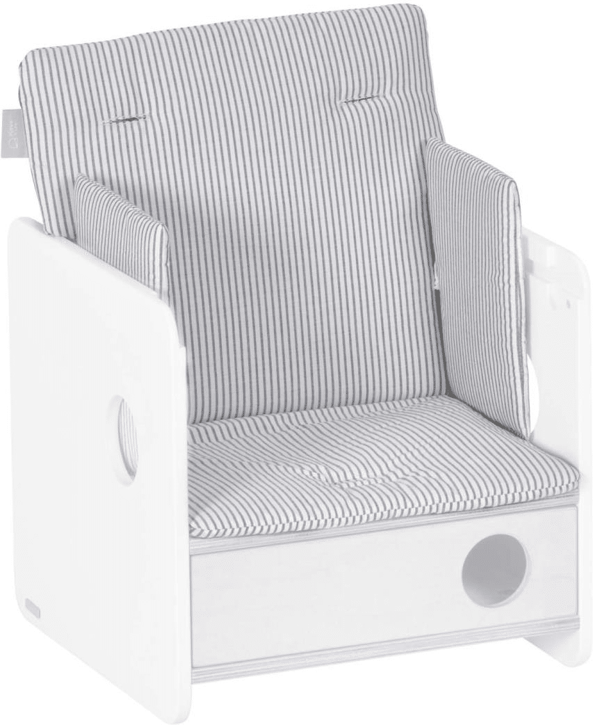 Hynde til børnestol Kave Home Nuun, blå økologisk bomuld 65x58x1 cm