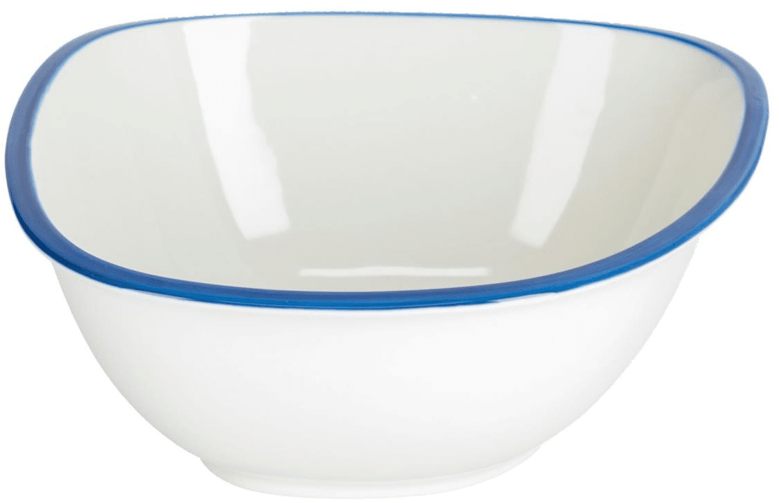 Keramikskål Kave Home Odalin - Blå/Hvid porcelæn, nordisk design, opvask- & mikroovnssikker