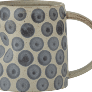 Krus Bloomingville Tinni stentøj Ø9,5 x H10 cm blå/grå prikmønster