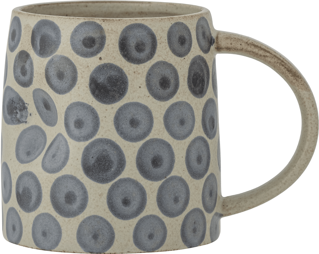Krus Bloomingville Tinni stentøj Ø9,5 x H10 cm blå/grå prikmønster
