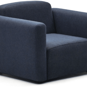 Lænestol Kave Home Neom blå tekstil loungestol modulær nordisk design H78xB89xL113 cm