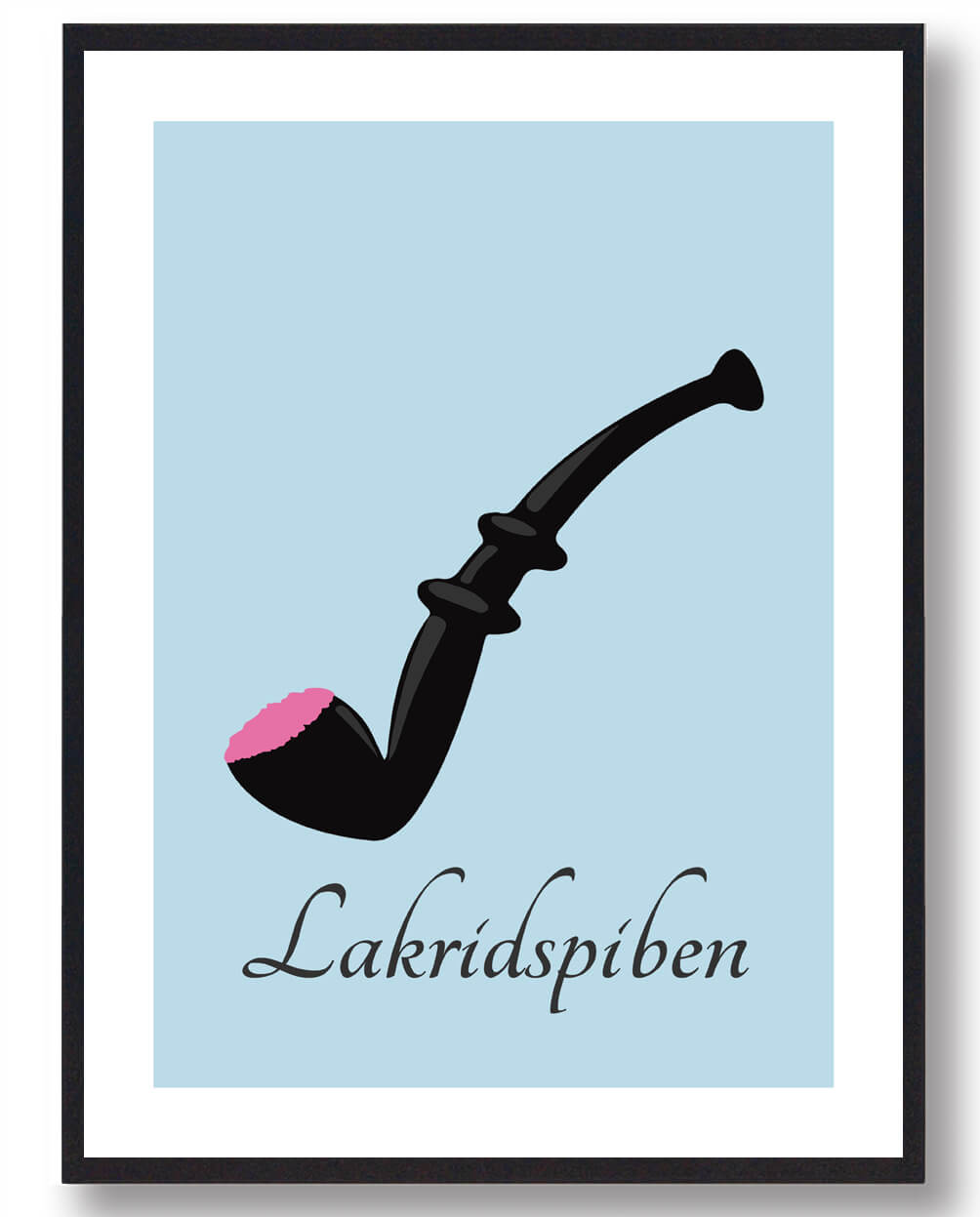 Lakridspibeplakat - blå