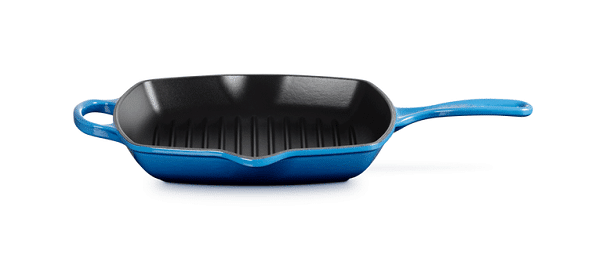 Le Creuset Støbejern grillpande 26x26 cm signature Azure blå