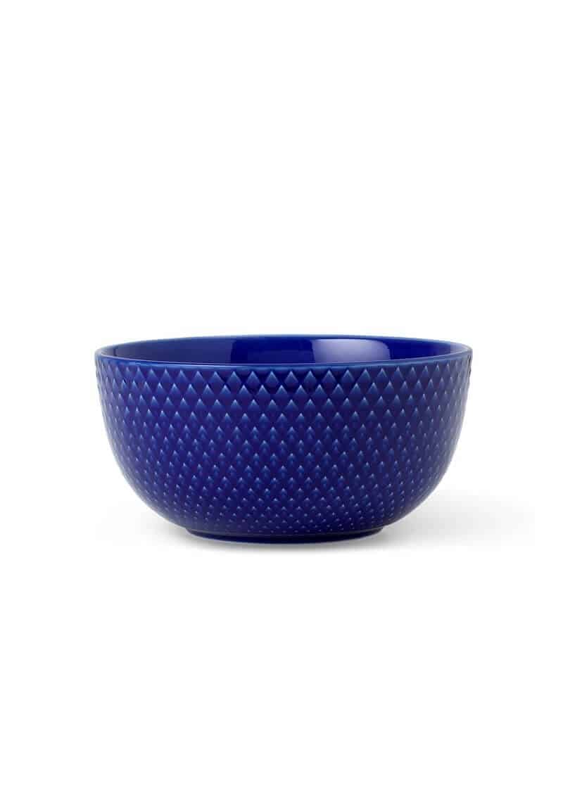 Lyngby Porcelæn Rhombe Color skål 13 cm mørk blå