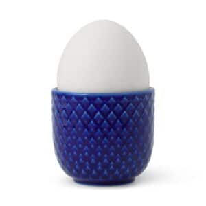 Lyngby Porcelæn Rhombe color æggebæger blå - H: 4,5 cm