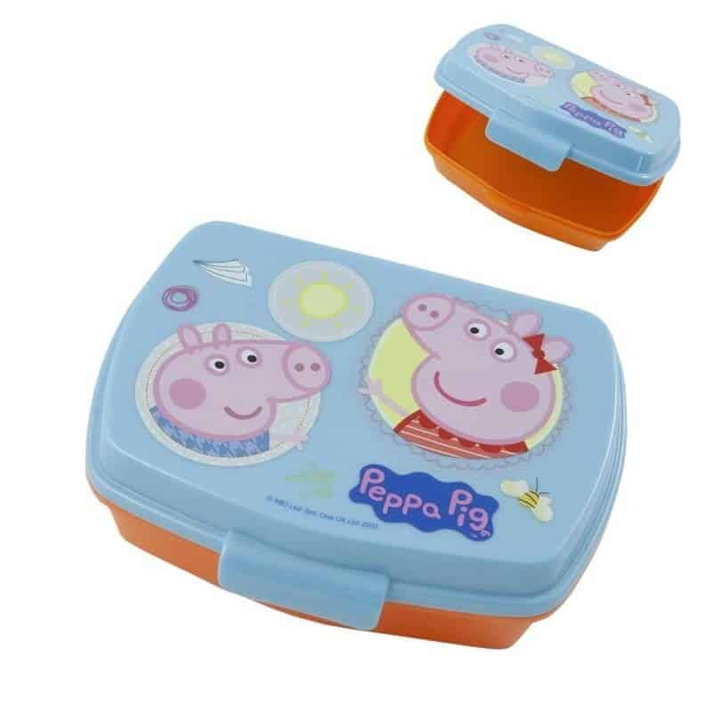 Madkasse Gurli Gris blå/orange