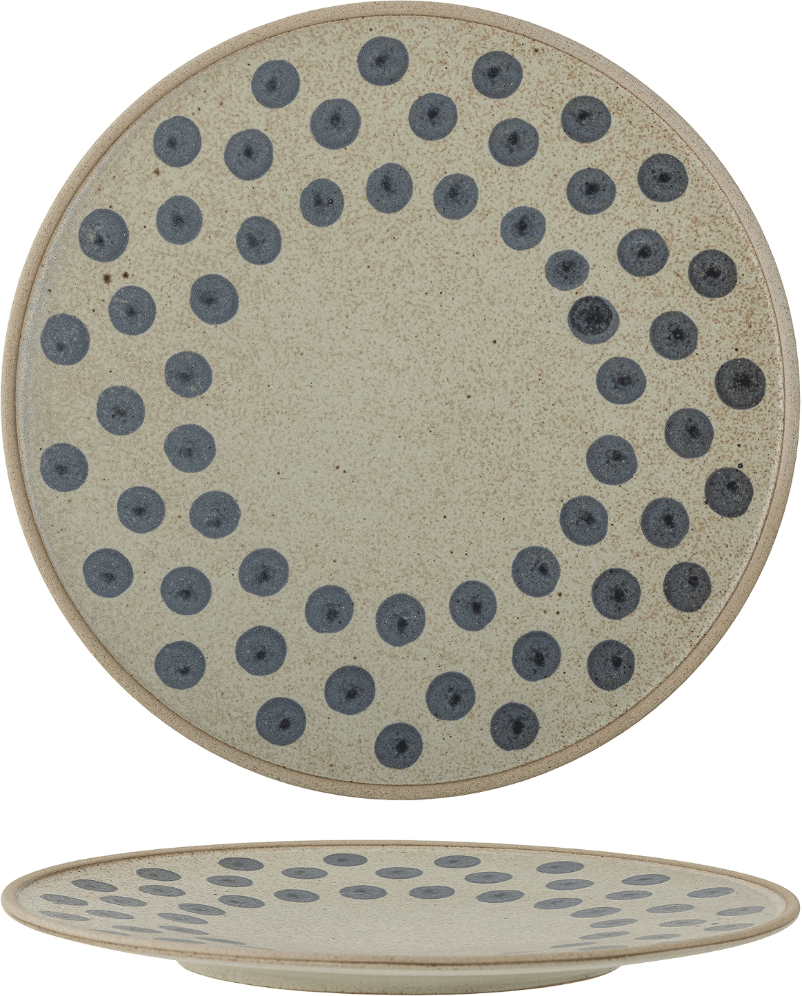 Middagstallerken Bloomingville Tinni Ø28,5 cm blå stentøj