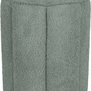 Puf/skammel WOOOD Ollie i blød bouclé Ø40xH46 cm blå