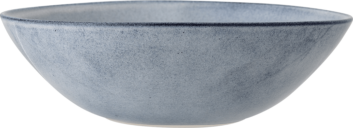 Serveringsskål/salatskål Bloomingville Sandrine blå Ø32 x H10 cm stentøj skandinavisk design