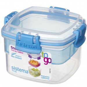 Sistema Snack to go klar 400 ml mørke blå