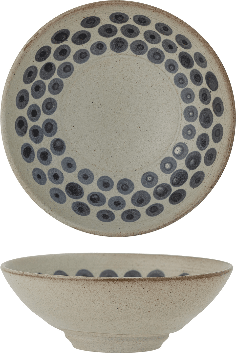 Skål Bloomingville Tinni håndlavet stentøj blå Ø15 x 5 cm