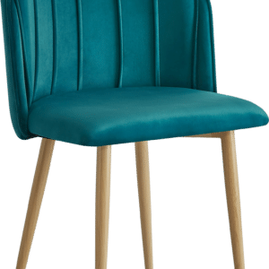 Spisebordsstol/spisestuestol Nordlys Furniture Nora blå OEKO-TEX fløjl metalben sæt af 2