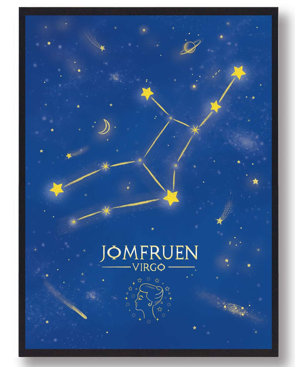 Stjernebillede jomfruen - blå