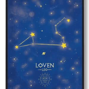 Stjernebillede løven - blå