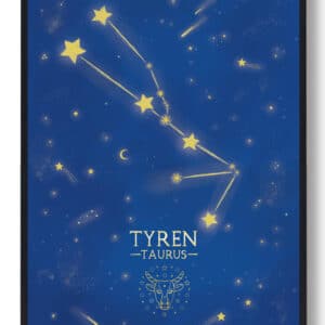 Stjernebillede tyren - blå