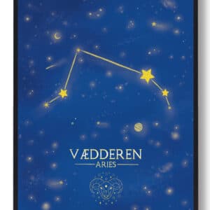 Stjernebillede vædderen - blå