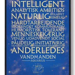 Stjernetegn vandmanden blå