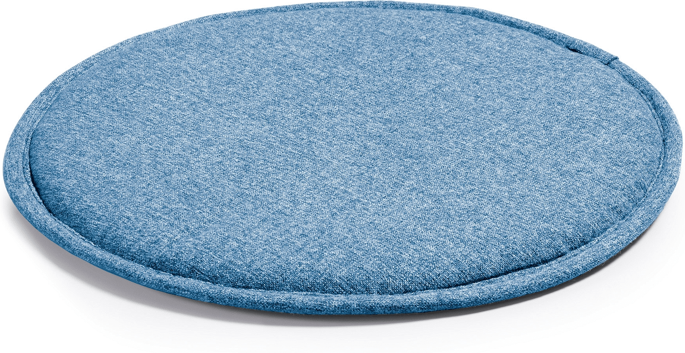 Stolhynde Kave Home Silke rund blå Ø35x2,5 cm Teflonbehandlet skridsikker bund
