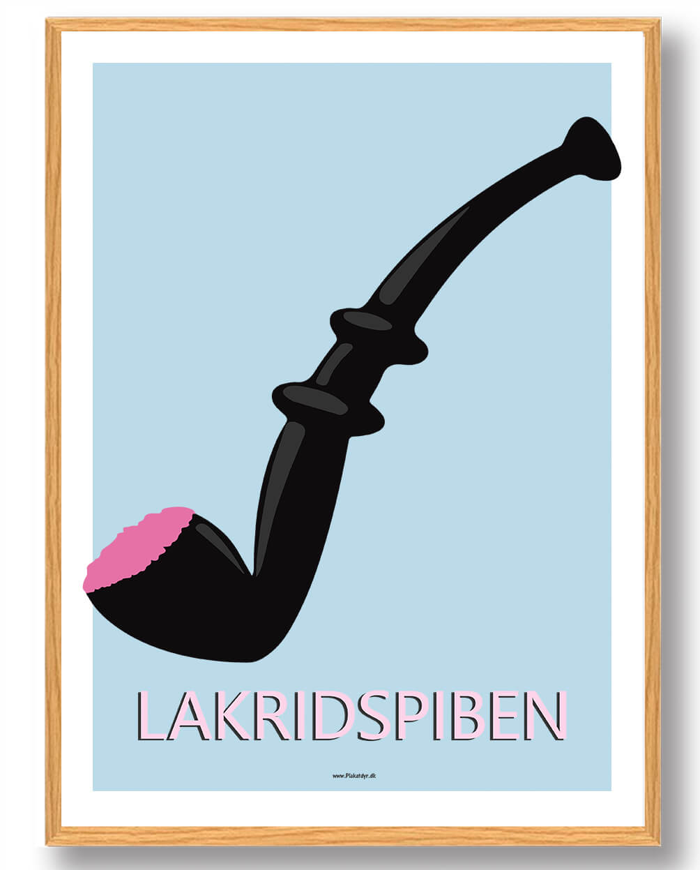 Stor lakridspibeplakat - blå