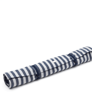 Tæppe til kæledyr Kave Home Tabby blå - polstret bærbart hunde- og kattetæppe 100 x 80 cm