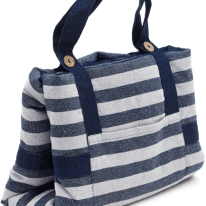 Tæppe til kæledyr Kave Home Tabby foldbart taskeformat blå 80x60 cm maskinvaskbart 100% stof