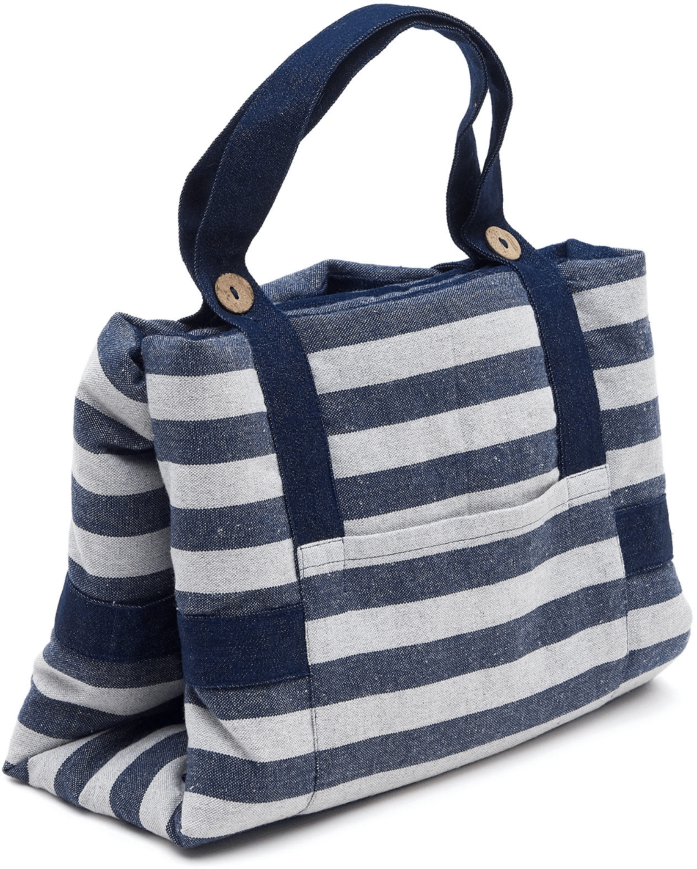 Tæppe til kæledyr Kave Home Tabby foldbart taskeformat blå 80x60 cm maskinvaskbart 100% stof