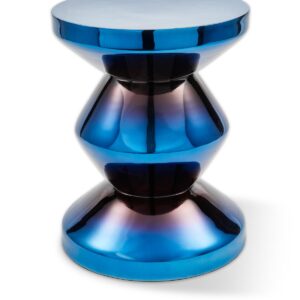 Zig Zag metal skammel - Blå