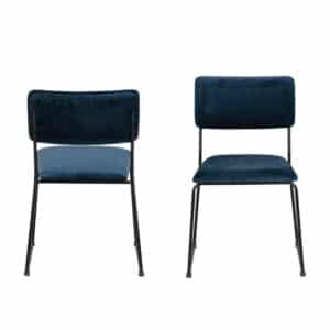 ACT NORDIC Cornelia spisebordsstol - blå polyester og sort metal