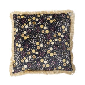 BLOOMINGVILLE Eydis pude, kvadratisk - blå viskose (L45xB45)