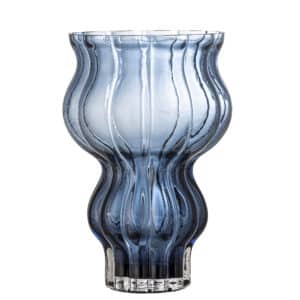BLOOMINGVILLE Zanna vase - blå glas (H:26)