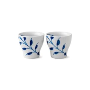 Blå Mega riflet æggebæger - 2 stk.