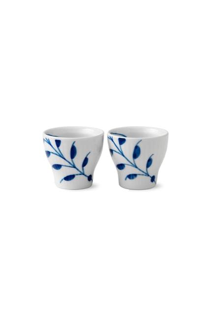 Blå Mega riflet æggebæger - 2 stk.