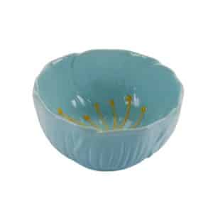 Blomster skål, blå - D11 cm.