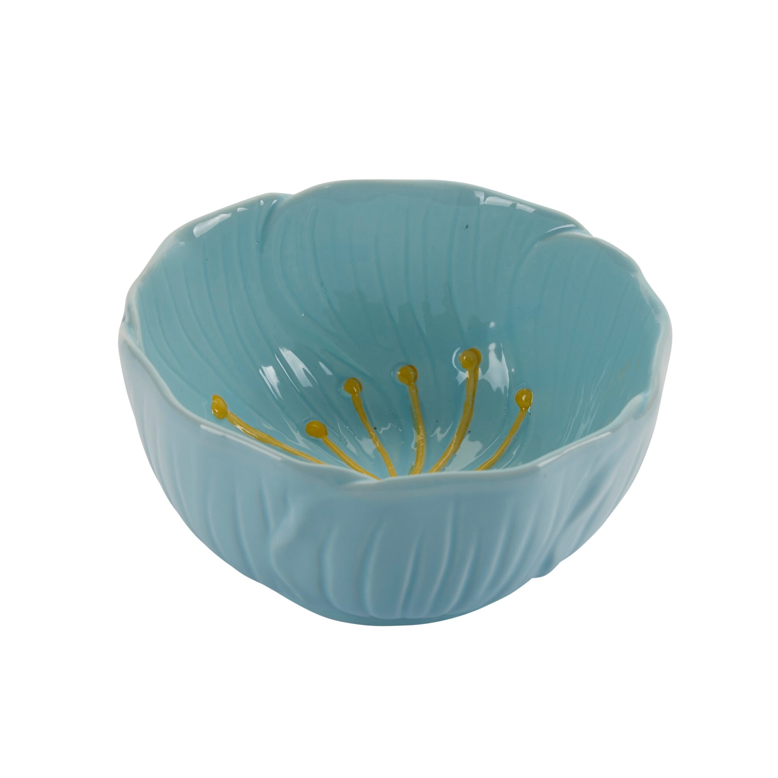 Blomster skål, blå - D11 cm.