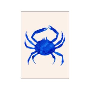Cangrejo de Noche plakat, blå - 30x40 cm