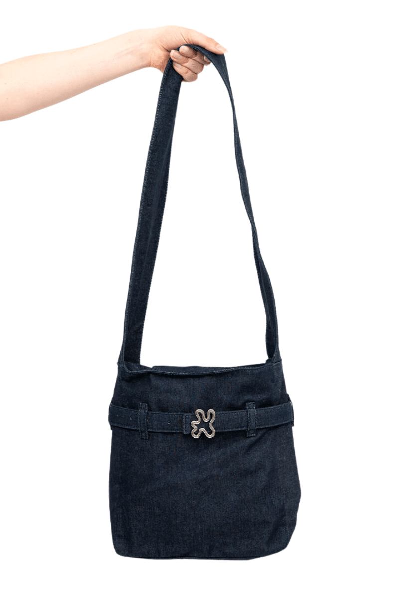 DENIM crossbody taske - blå