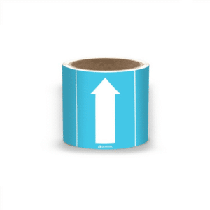 DS Rørmærker til brugsvand og cirkulationsvand - Lys blå nr. 55, 80 mm x 5 m rulle