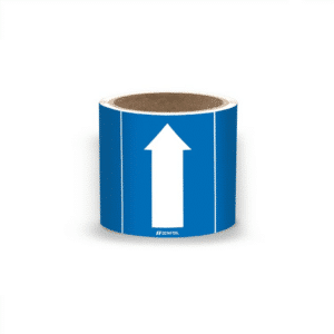 DS Rørmærker til føde- og trykvand, kondensat - Blå nr. 50, 80 mm x 5 m rulle