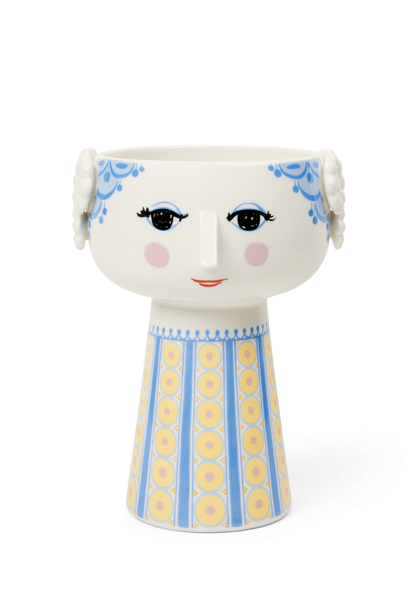 Eva vase, blå - H18,5 cm.