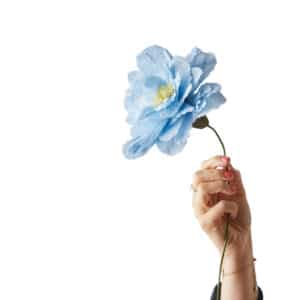 Grand Peony papirblomst - blå