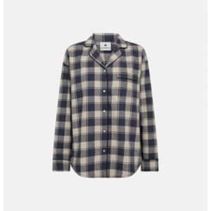 JBS Of Denmark Women Flannel pyjamasskjorte I blå til kvinder